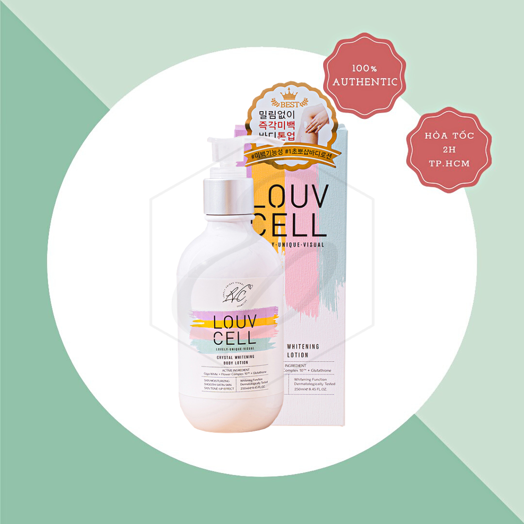 Sữa Dưỡng Thể Trắng Da Nâng Tone Louv Cell Crystal Whitening Body Lotion